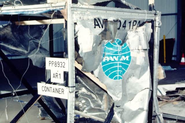 Parts of Pan Am Flight 103 were reconstructed as the CIA tried to find out what happened