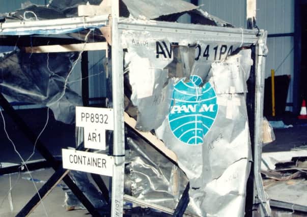 Parts of Pan Am Flight 103 were reconstructed as the CIA tried to find out what happened