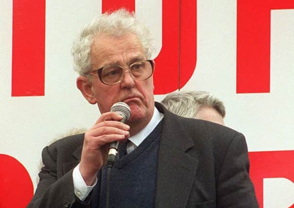 Linlithgow MP Tam Dalyell, speaking in London's Trafalgar Square. Picture: PA
