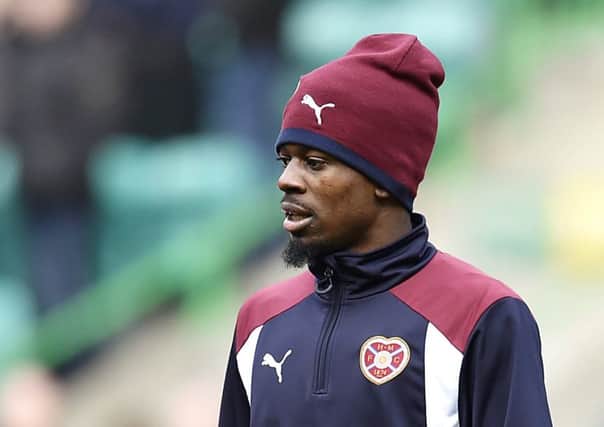 Dylan Bikey was handed a place on the Hearts bench for Sundays clash at Celtic Park
