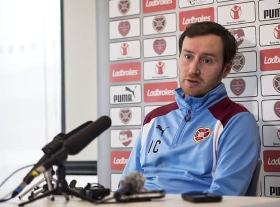 Ian Cathro may hand Hearts debuts to three players against Rangers tonight. Pic: SNS