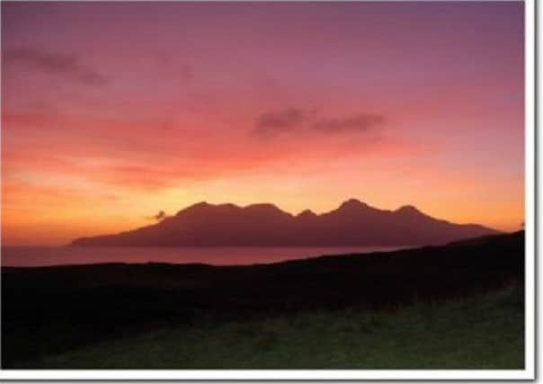 The view from Howlin House to the isle of Rum is said to have inspired Tolkien during a stay. PIC Contributed.