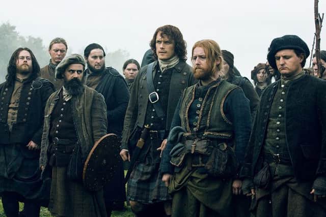 Outlander stars filming in Ayrshire helped rescue a woman who had fallen near Dunure Castle. PIC Sony Pictures.