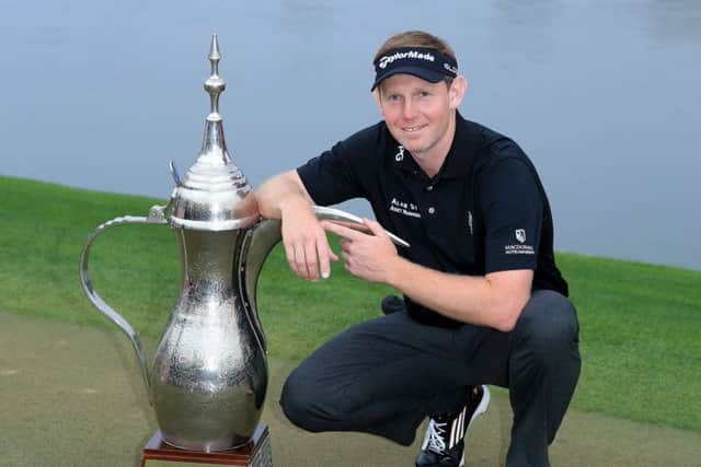 Stephen Gallacher won consecutive Omega Dubai Desert Classic titles in 2013 and 2014. Picture: Getty