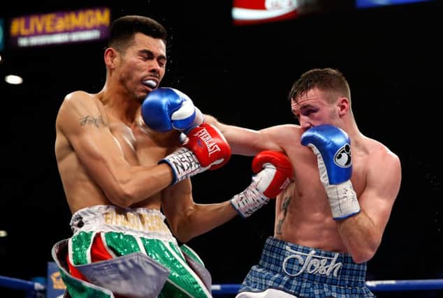 Josh Taylor connects with a punch on Alfonso Olvera. Picture: Getty Images