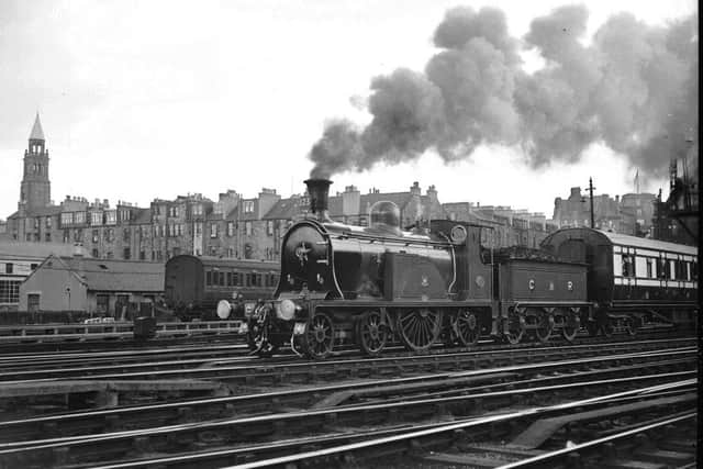 Locomotive 123 arrives at Princes Street Station, Edinburgh. Picture: TSPL