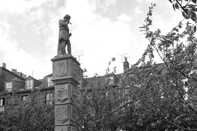 The Brassfounders Column in Nicolson Square gardens, July 1976. Picture: TSPL