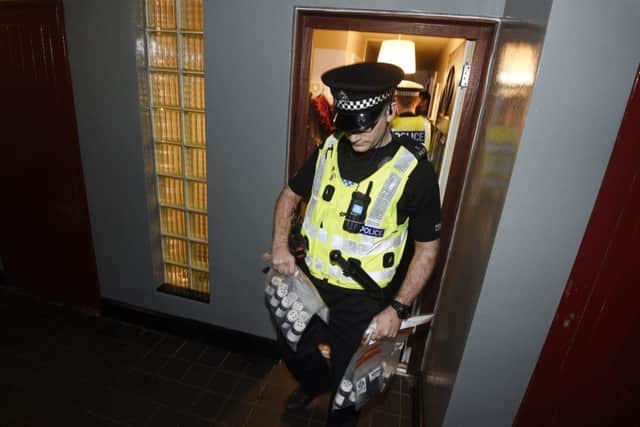 Police perform dawn raids on drug dealers - Granton Medway. Picture; Greg Macvean