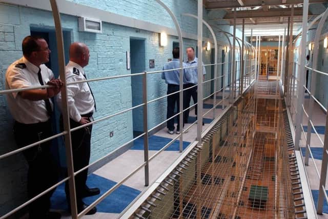 A corridor in Durham Prison, where Daryll Rowe pleaded not guilty via video link. Picture: John Giles/PA