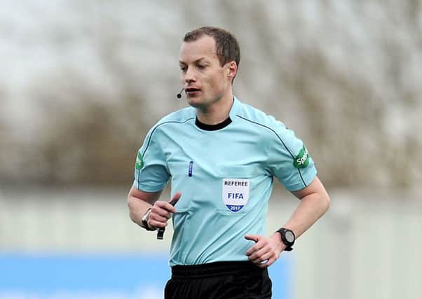Willie Collum will take charge of Hearts v Hibs. Picture: Michael Gillen