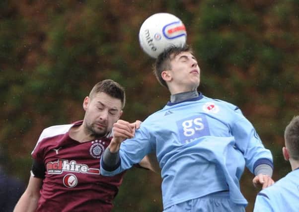 Colin Leiper, left, scored for Linlithgow but Carnoustie fought back to win