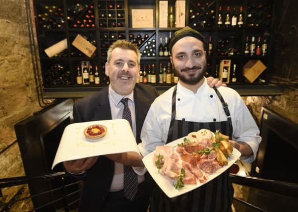 Tony Crolla with Head Chef Franceso Ascrizzi Pic Greg Macvean