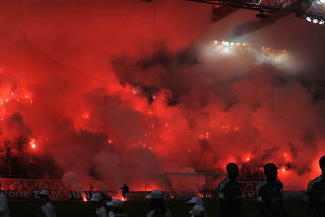 Olympiakos fans create an awesome spectacle at derbies
