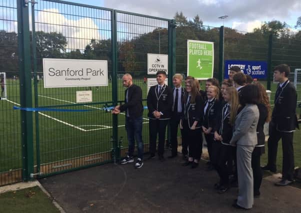 The official opening of the new all-weather pitch at Beeslack Community High School, Penicuik.