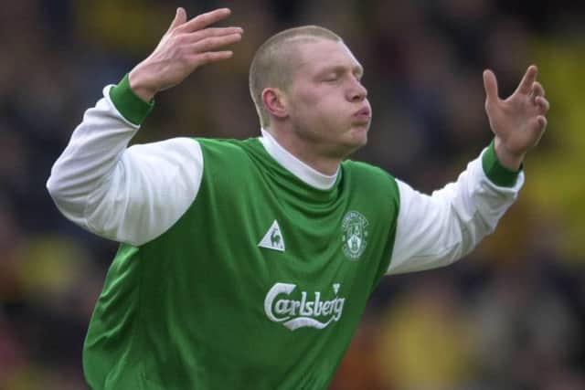 Garry O'Connor in action for Hibs. Picture; Pamela Grigg
