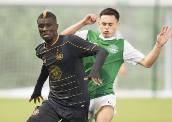 Celtic paraded their Â£3 million signing from Russian club Krasnodar, the 19-year-old Ivory Coast midfielder Eboue Kouassi. Picture Ian Rutherford