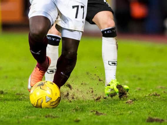 Tynecastle's pitch was rutted when Hearts faced Ross County on Saturday