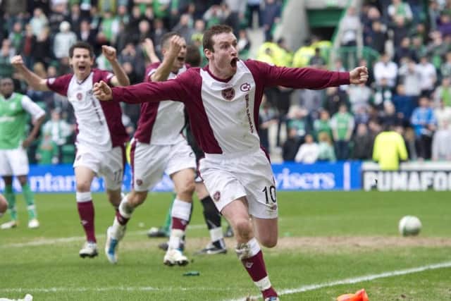 Stephen Elliott never lost an Edinburgh derby and scored for Hearts at Easter Road. Pic: SNS