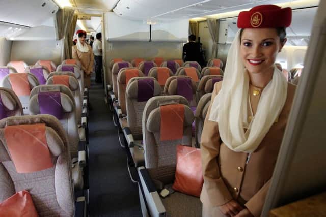 Gerry has enjoying flying Business Class on Emirates. Picture: AFP/Getty