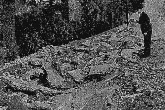 A stretch of pavement measuring 120 yards along Queen Street was shattered in 1944. Picture: The Scotsman