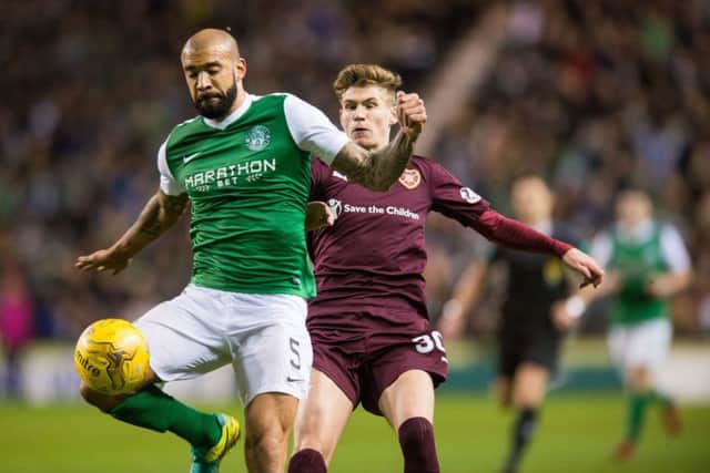 Thousands of fans watched Hibernian v Hearts. Picture; Ian Georgeson