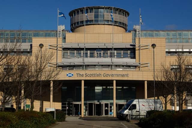 The incident happened outside the Scottish Government building at Victoria Quay in Leith. Stock image