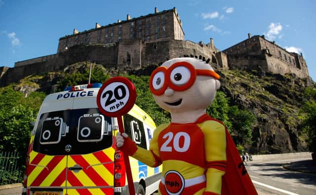 Launch of the 20mph zones in Edinburgh city centre. Picture: TSPL