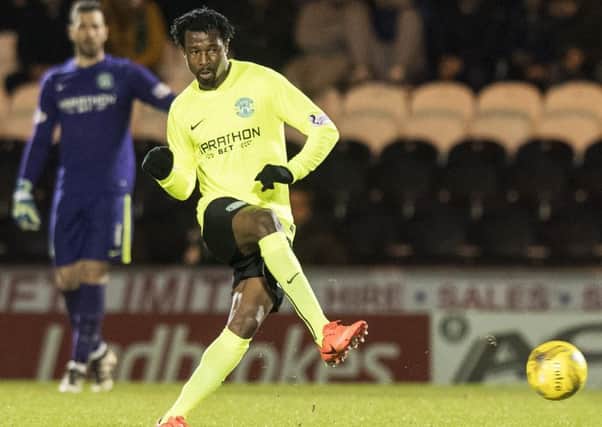 Efe Ambrose will make his second start for Hibs, his first at Easter Road. Picture: SNS