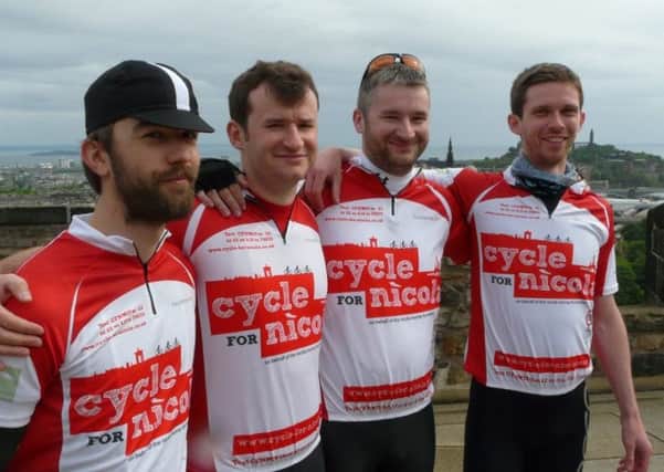 Stuart Downie, Kevin Duncan, Sean Duncan and Paul Barry will cycle 100 miles a day for five days. Picture: Contributed
