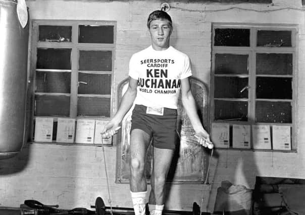 Ken Buchanan demonstrates some exercises in 1971. Picture: Joe Steele