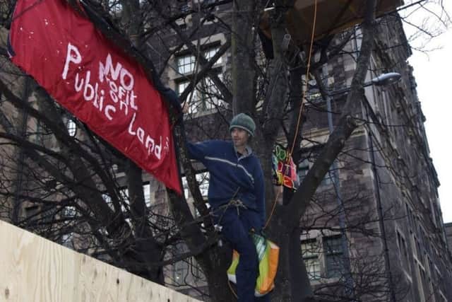 Simon Byrom had been protesting by camping in a tree. Picture; Andy O'Brien