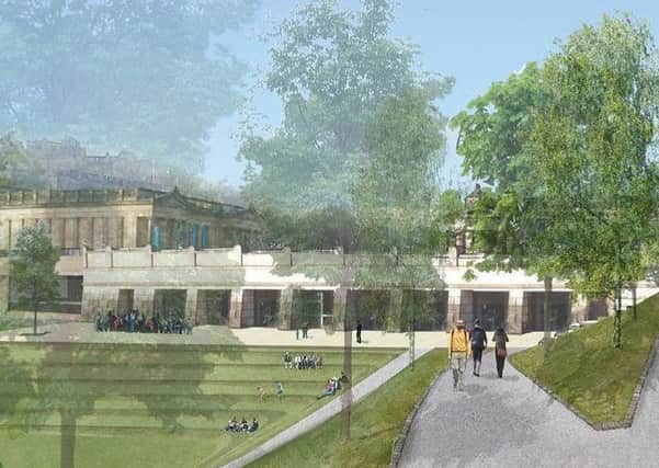 Plans and artist illustrations of the proposed development of the Scottish National Gallery