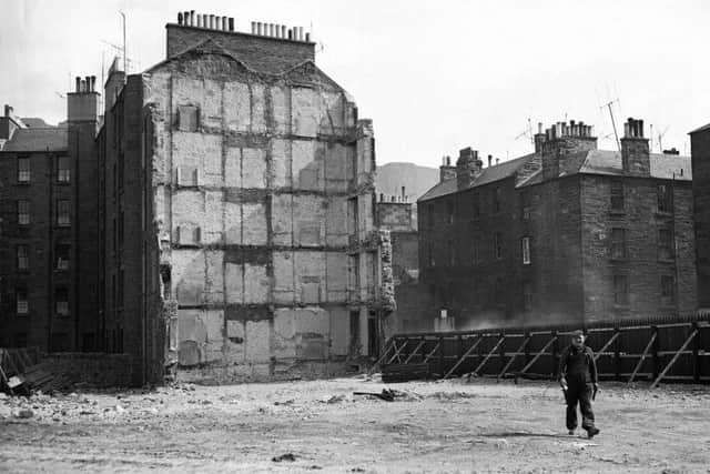 Beaumont Place tenements demolished - General view showing area cleared to ground level. Picture: TSPL