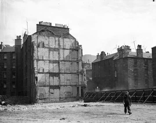 Beaumont Place tenements demolished - General view showing area cleared to ground level. Picture: TSPL