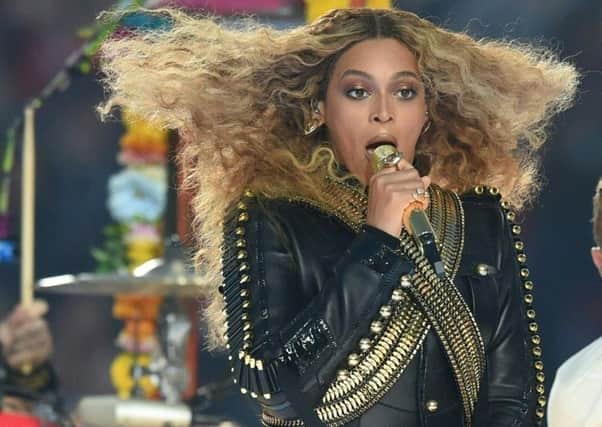 Beyonce performing at the Superbowl. Picture; Getty
