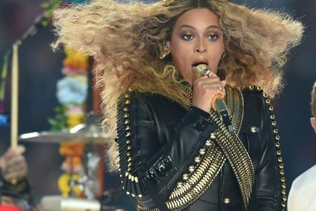 Beyonce performing at the Superbowl. Picture; Getty