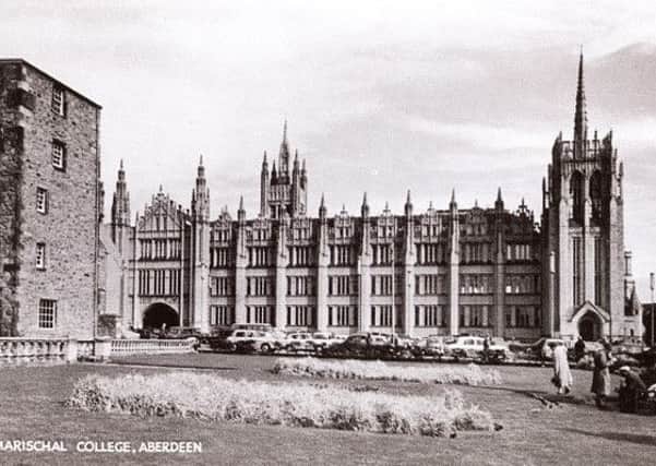 16th Century Provost Skene's House (left) and Marischal College. PIC Silver City Vault/Aberdeen City Council