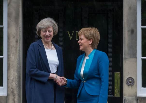 First Minister meets Prime Minister Theresa May at Bute House. Picture: TSPL