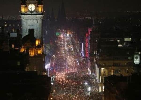 The torchlight procession in the run-up to Hogmanay