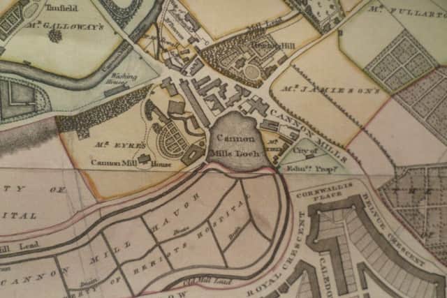 Canonmills Loch marked out on a map from 1804. Picture: Wikimedia Commons