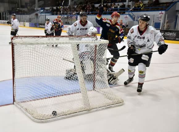 Taylor MacDougal scores for the Capitals. Picture: Jan Orkisz/SMP