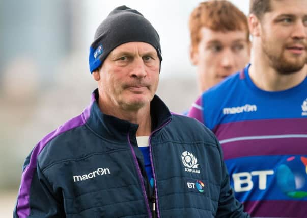 Vern Cotter leads training at the Oriam for what will be his swansong