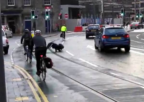 Cyclists have found trouble crossing tram tracks