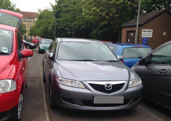 drivers parking illegally in a private residents cap park, mostly parking on the pavement