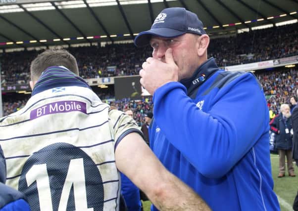 Vern Cotter was emotional after the game. Picture: SNS