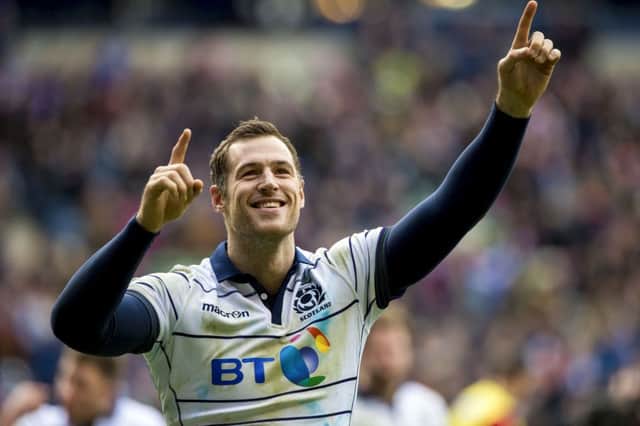 Tim Visser was in high spirits after Scotland ended their Six Nations campaign with a strong 29-0 win over Italy at BT Murrayfield. Pic: SNS