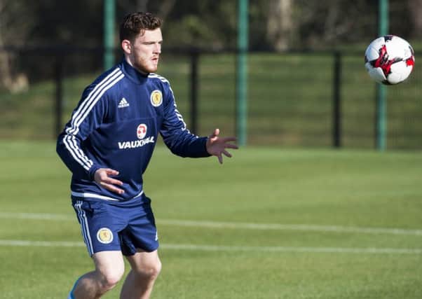 Andy Robertson has stiff competition for the Scotland left-back berth. Pic: SNS