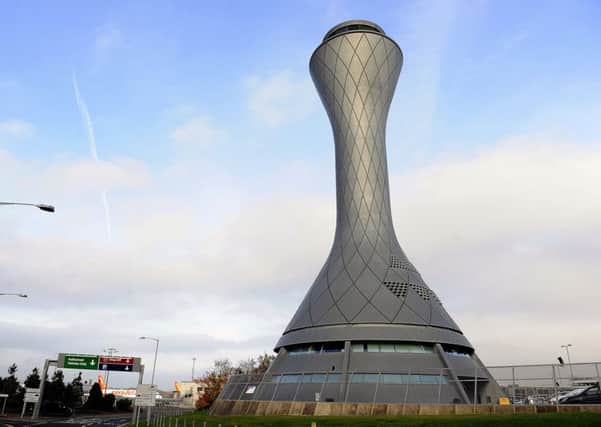 Completed in 2005, Edinburgh Airport's control tower is one of the city's tallest buildings. Picture: TSPL