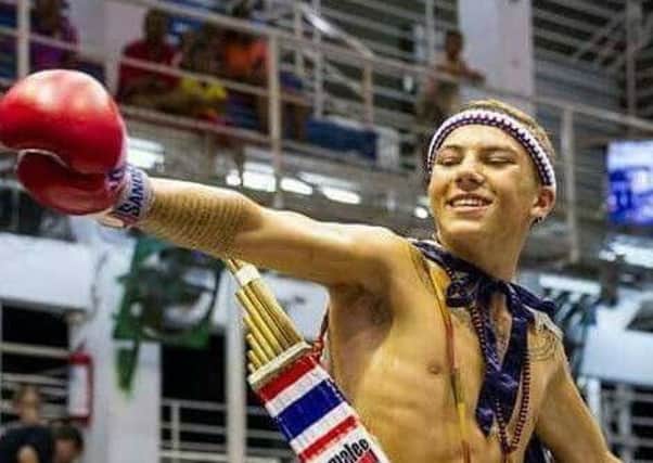 Joradn Coe, 20, from Falkirk a Thai boxer who has died suddenly in Thailand. Picture: Contributed