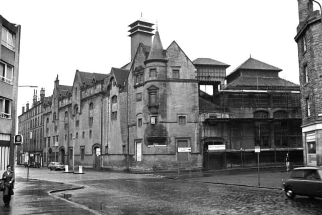 The old St Leonards brewery at the corner of East Crosscauseway and the Pleasance in October 1975. Picture: TSPL